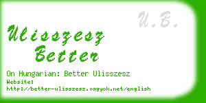 ulisszesz better business card